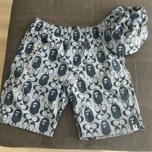 SOLD Coach x BAPE shorts